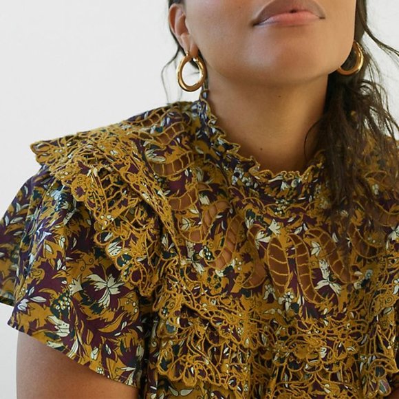 Anthropologie x Othilia Federica Ruffled Blouse - Picture 2 of 5